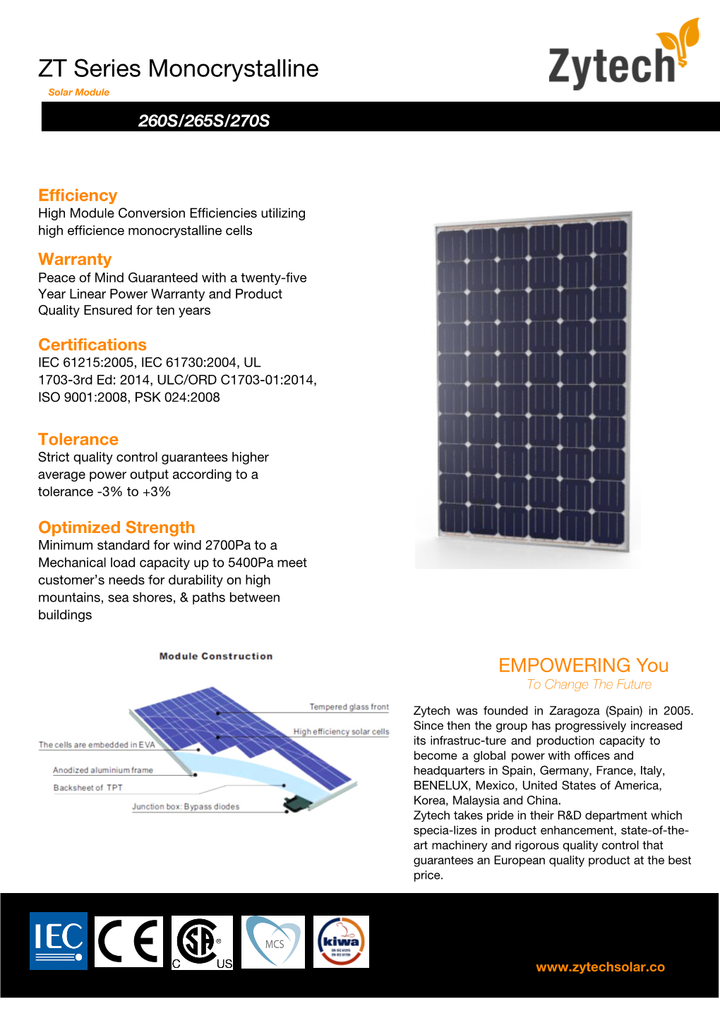 ZT Series Monocrystalline