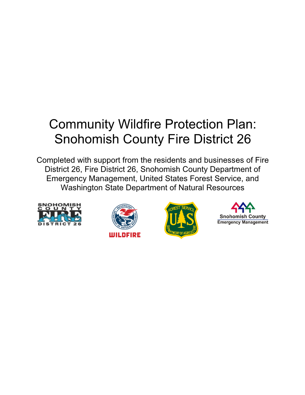 District 26 Community Wildfire Protection Plan Final