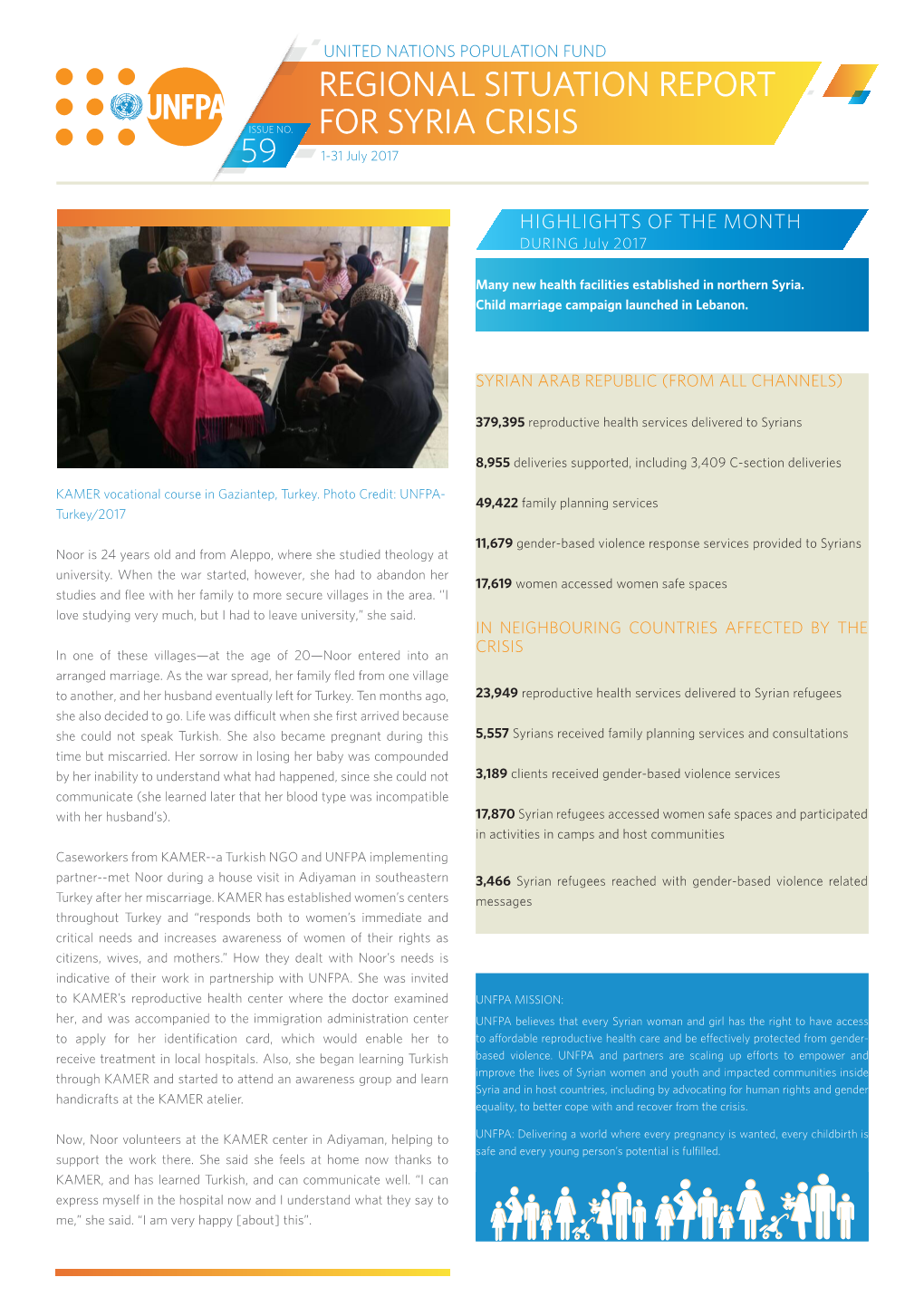 59 Regional Situation Report for Syria Crisis