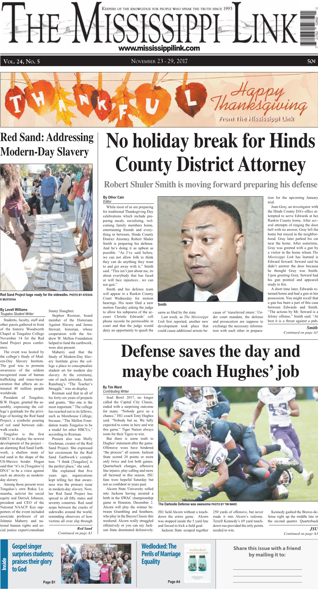 No Holiday Break for Hinds County District Attorney Robert Shuler Smith Is Moving Forward Preparing His Defense