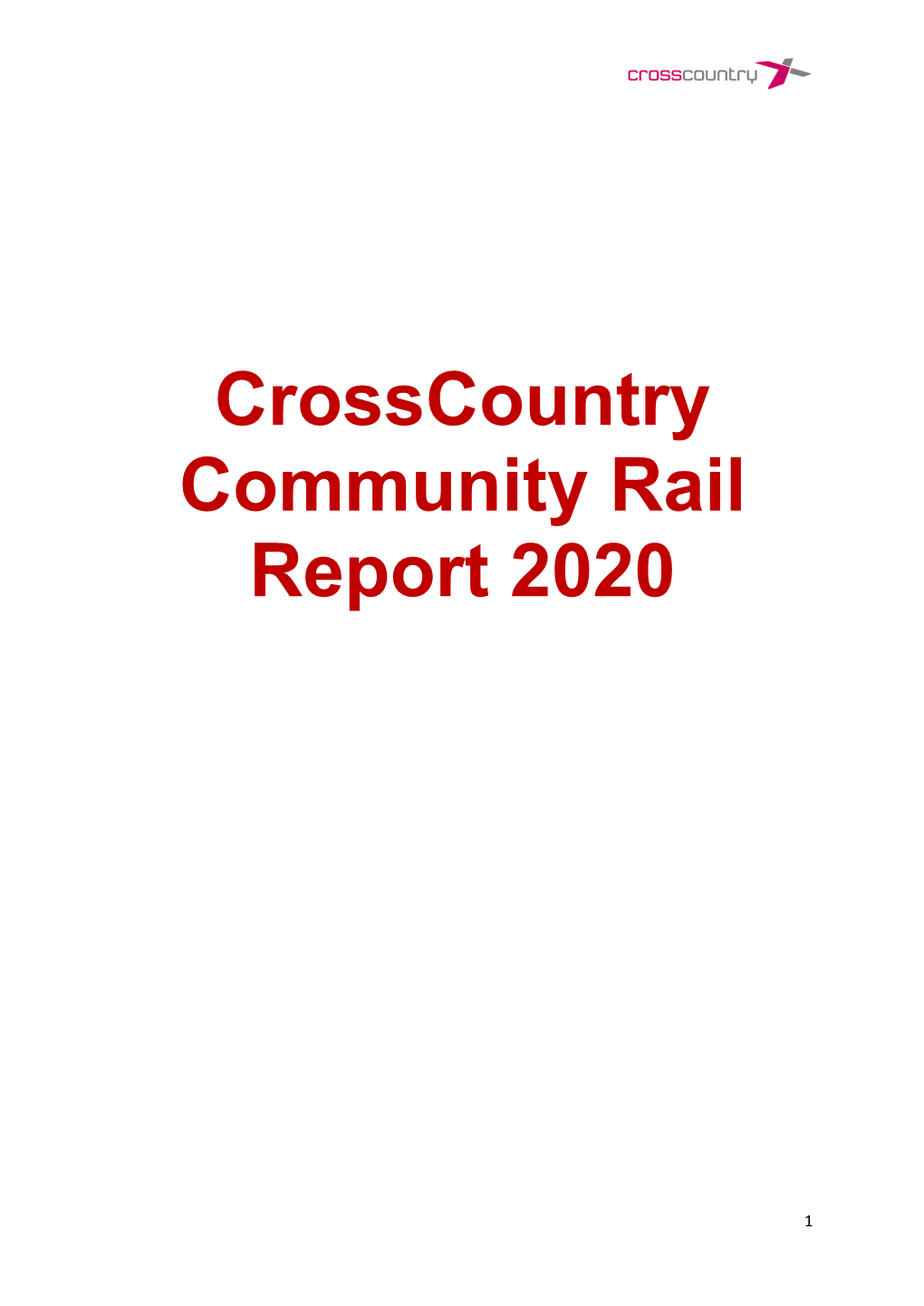 Crosscountry Community Rail Report 2020