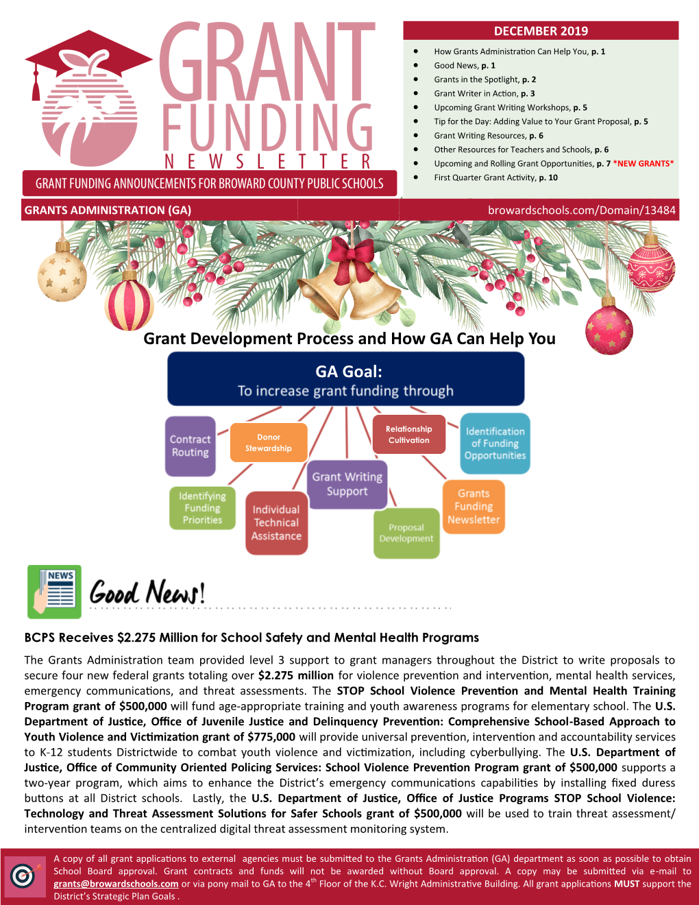 DECEMBER 2019 • How Grants Administration Can Help You, P