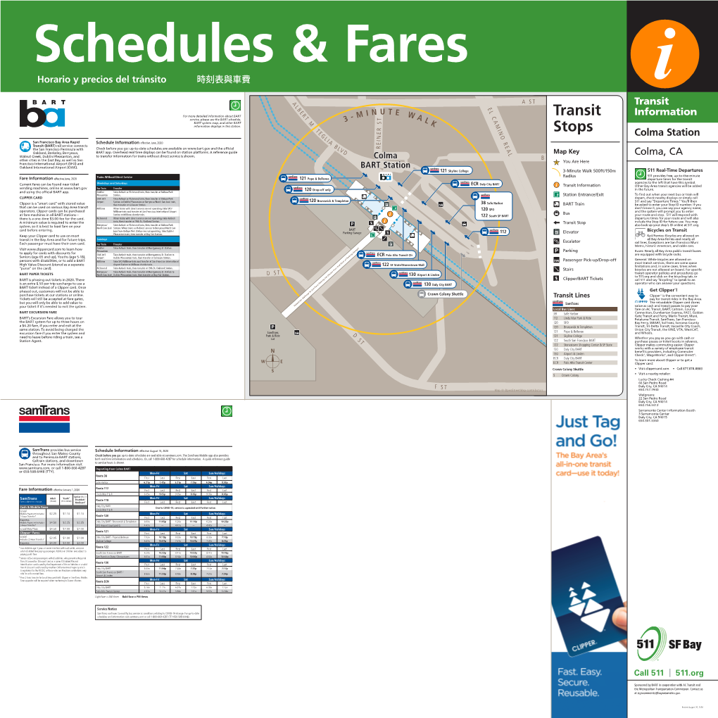 Transit Information Colma Station Colma, CA