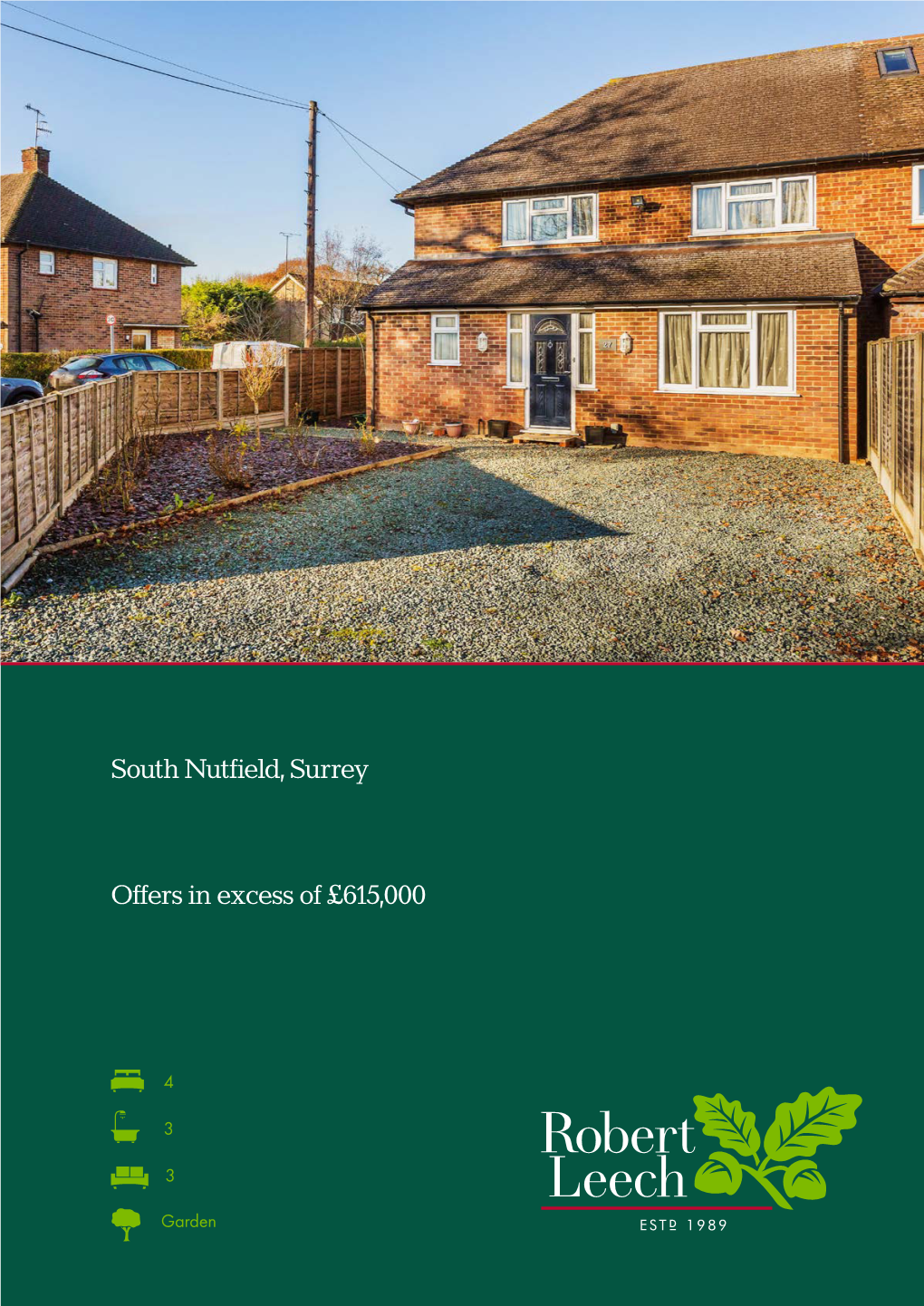 South Nutfield, Surrey Offers in Excess of £615,000