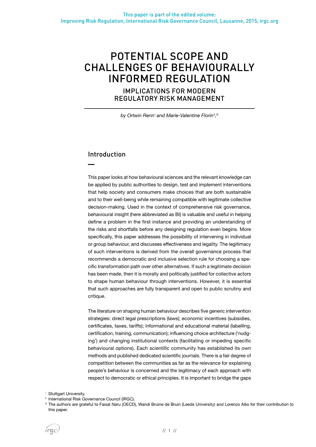 Implications for Modern Regulatory Risk Management