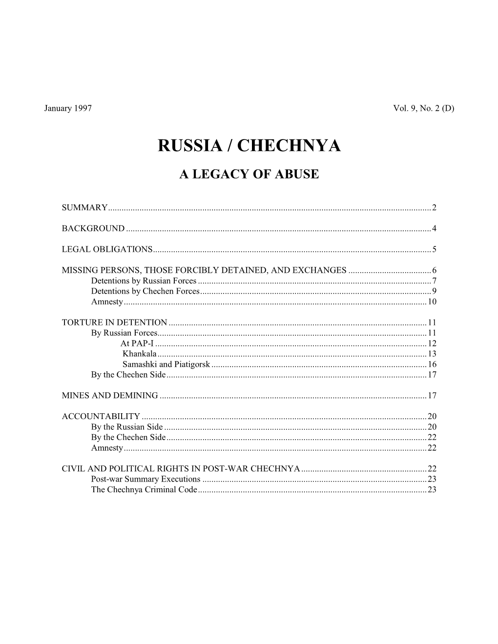 Russia / Chechnya