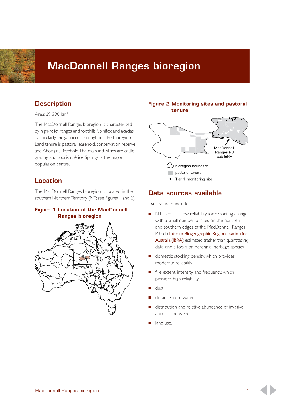 Macdonnell Ranges Bioregion