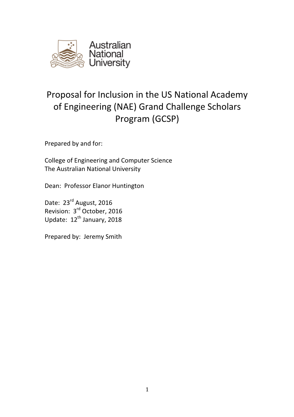 NAE) Grand Challenge Scholars Program (GCSP