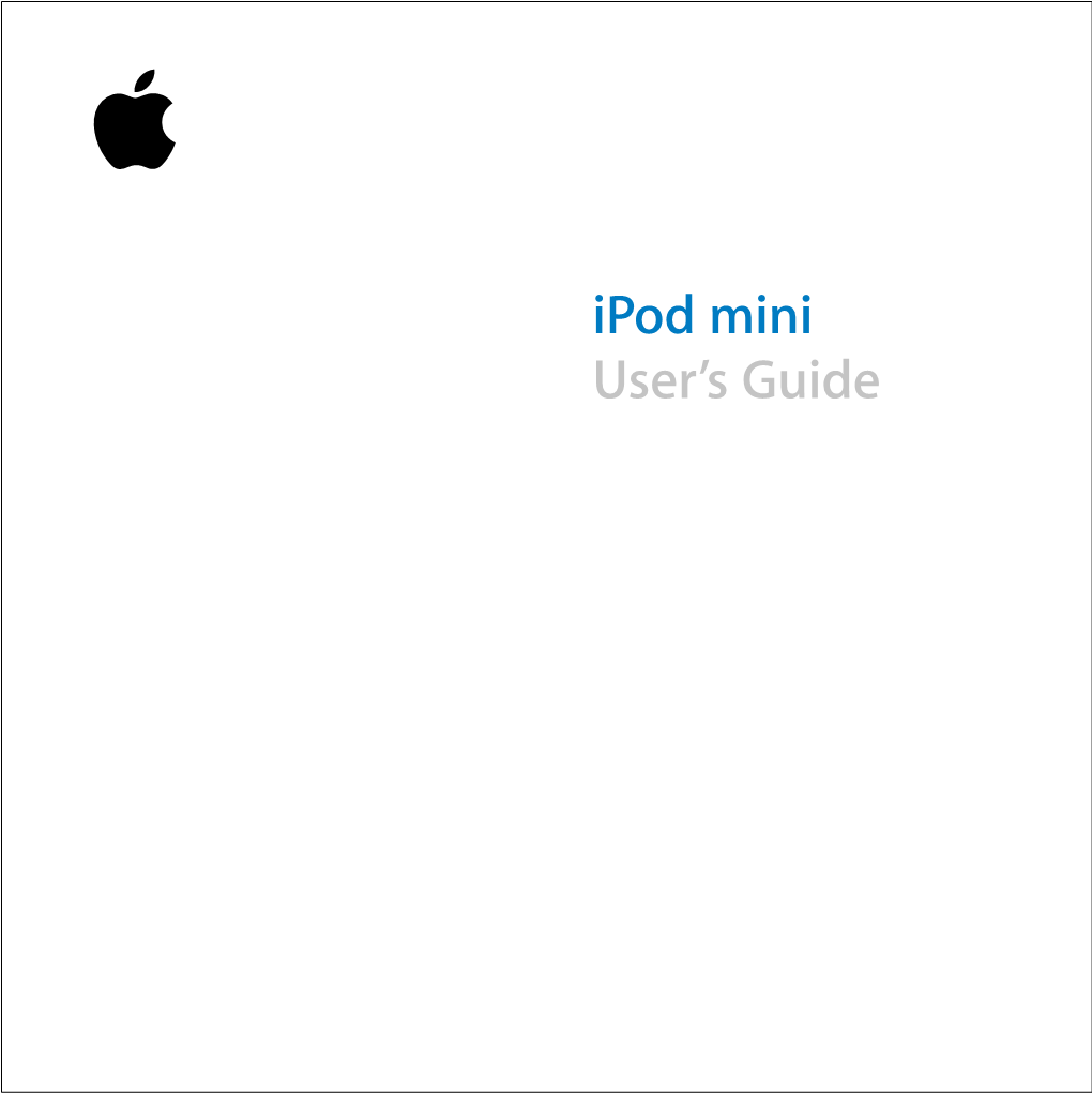 Ipod Mini User's Guide (Manual)