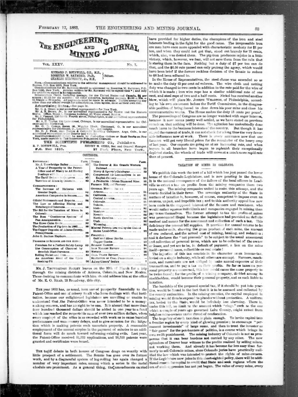 The Engineering and Mining Journal 1883-02-17