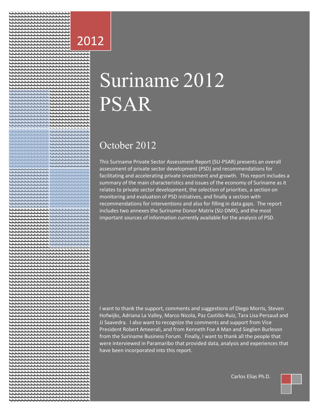 Suriname 2012 PSAR