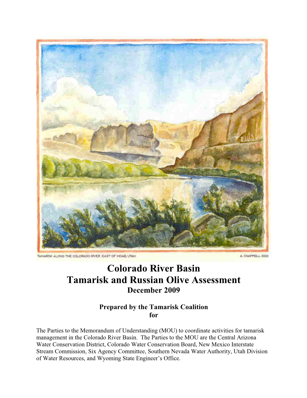 Colorado River Basin Tamarisk and Russian Olive Assessment December 2009