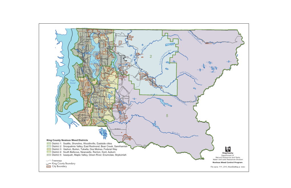 King County Noxious Weed Districts District 1: Seattle, Shoreline