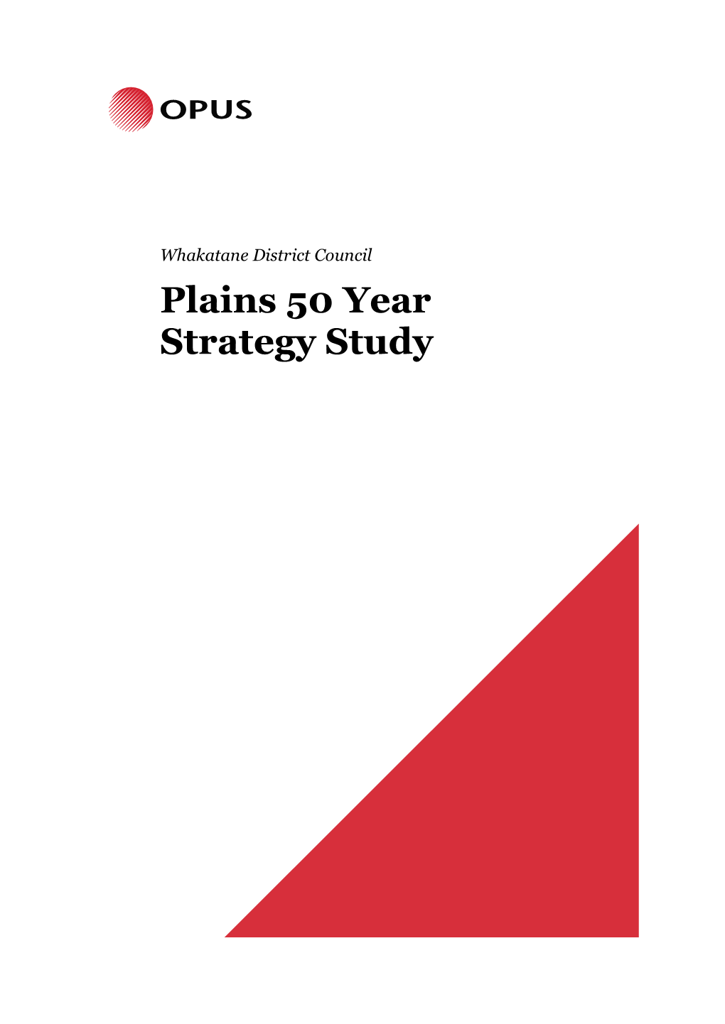 Plains 50 Year Strategy Study