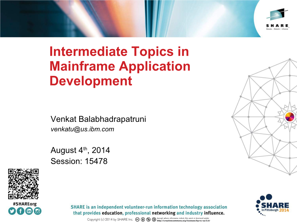 Intermediate Topics in Mainframe Application Development