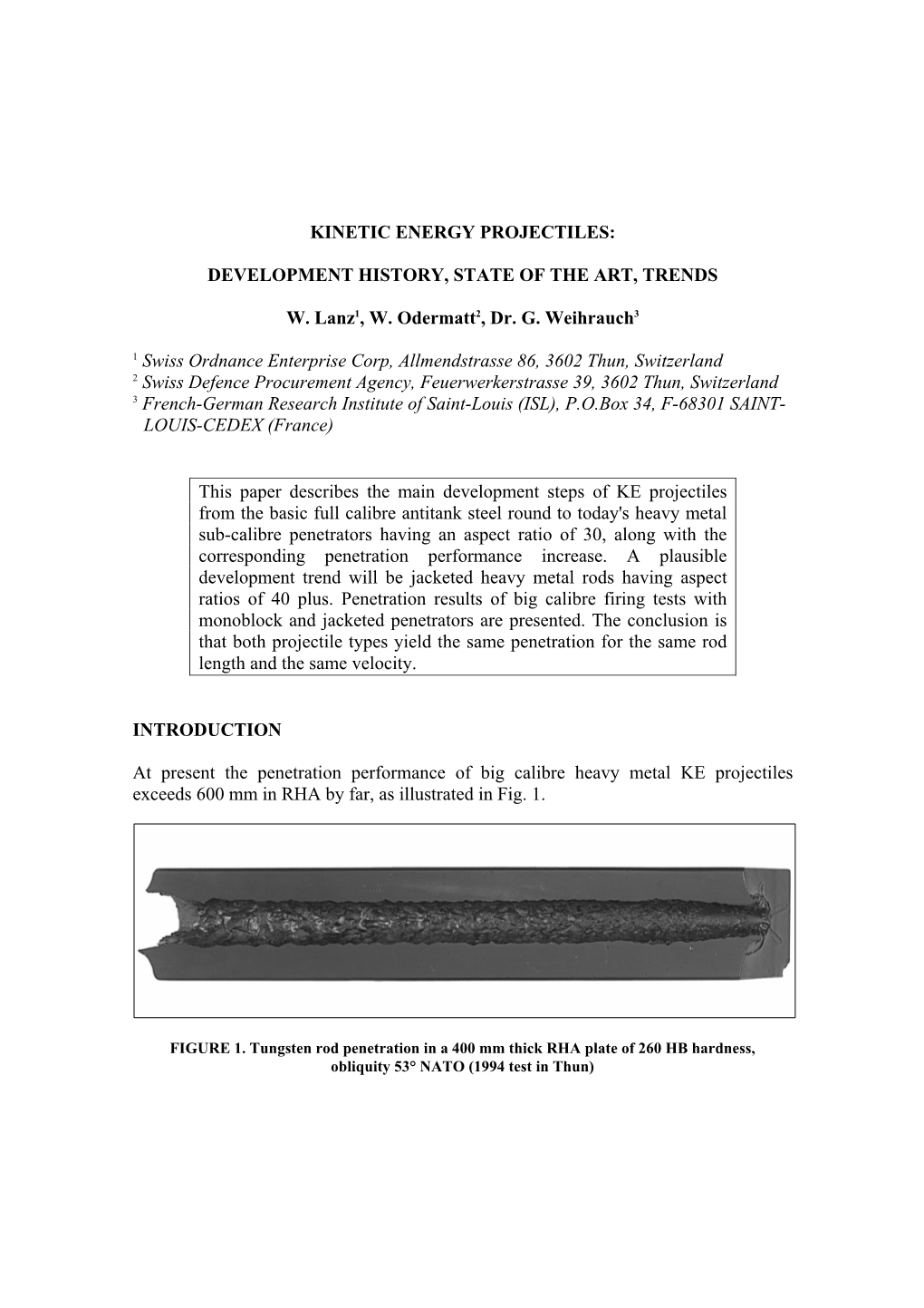 Anti-Tank Kinetic Energy Projectiles