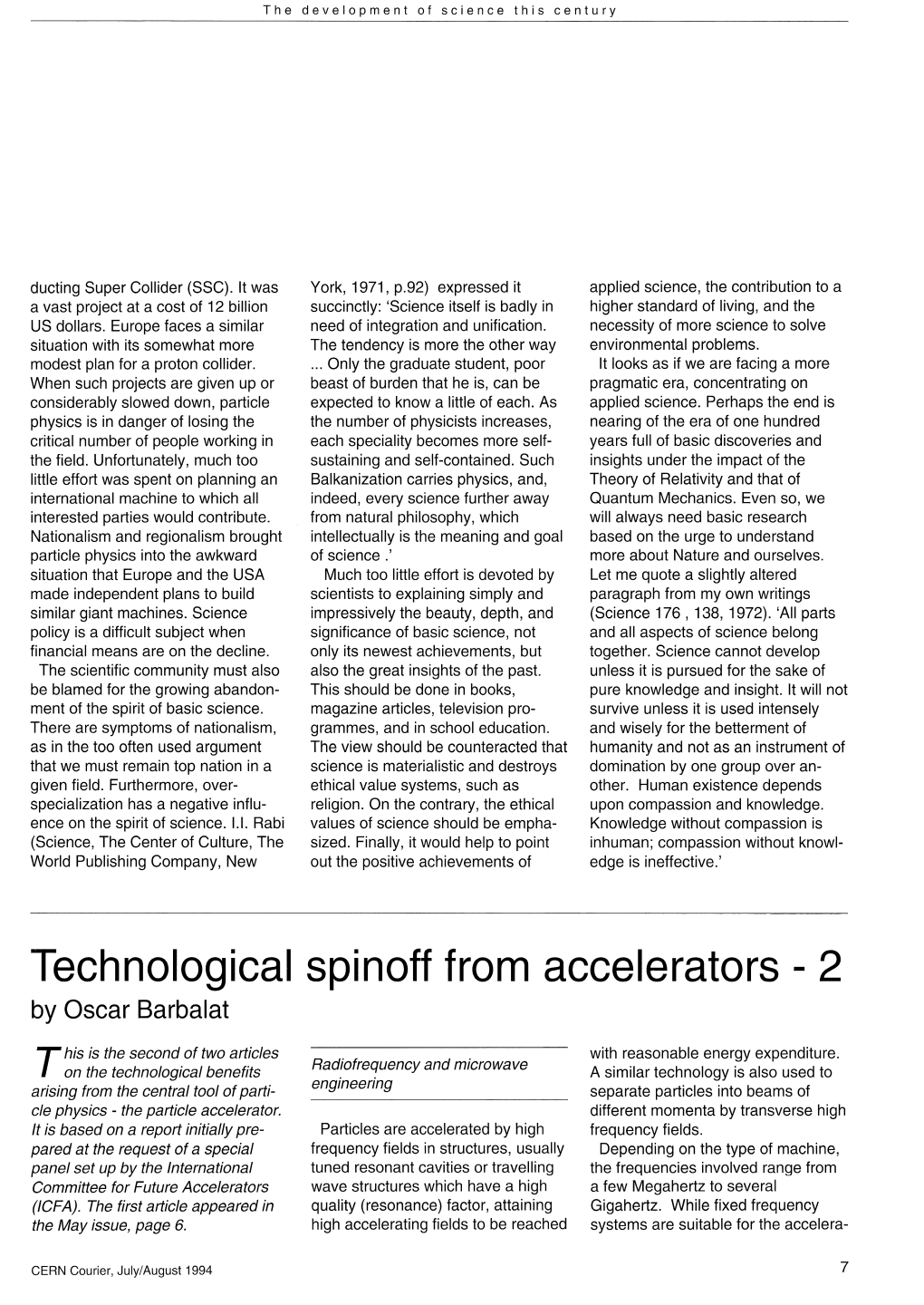 Technogical Spinoff from Accelerators-2