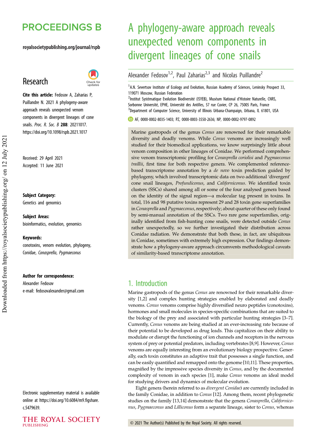 A Phylogeny-Aware Approach Reveals Unexpected Venom Components In