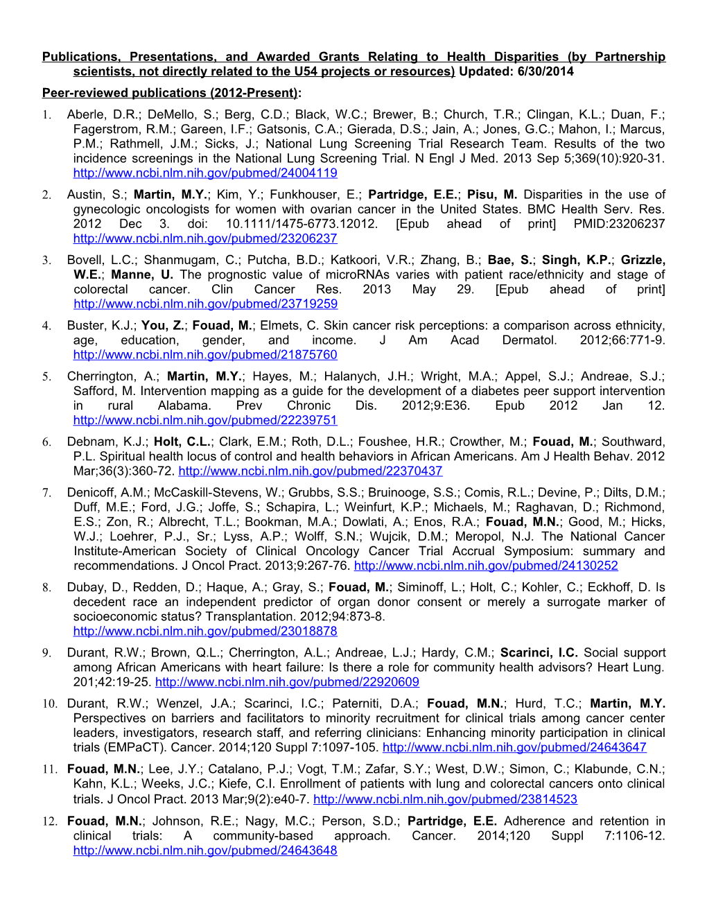 Peer-Reviewed Publications (2012-Present)