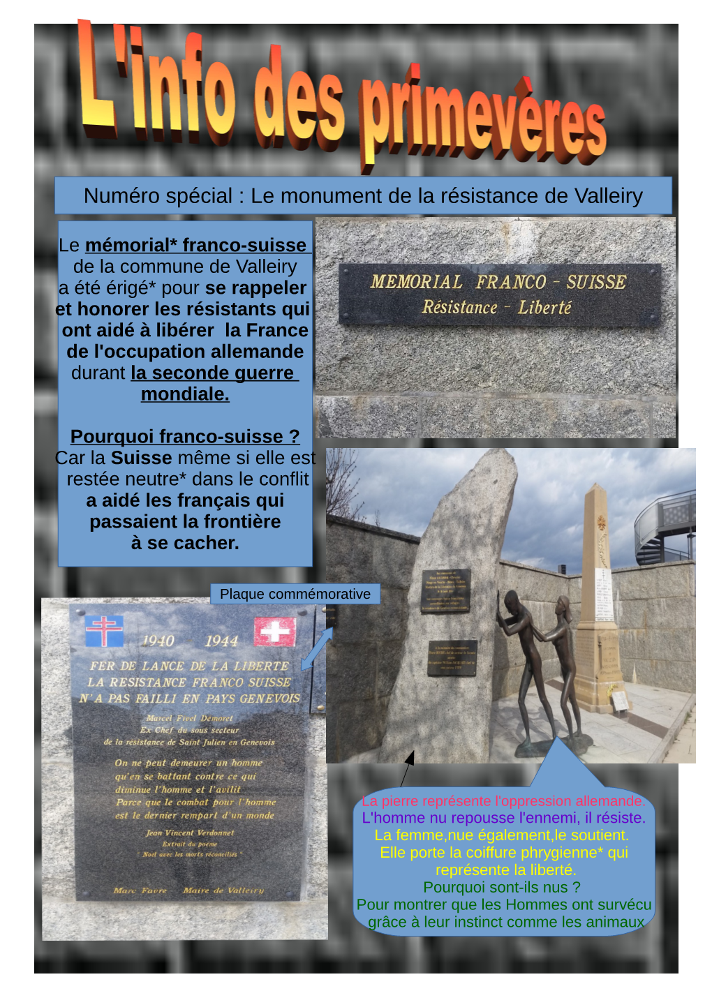 Numéro Spécial : Le Monument De La Résistance De Valleiry