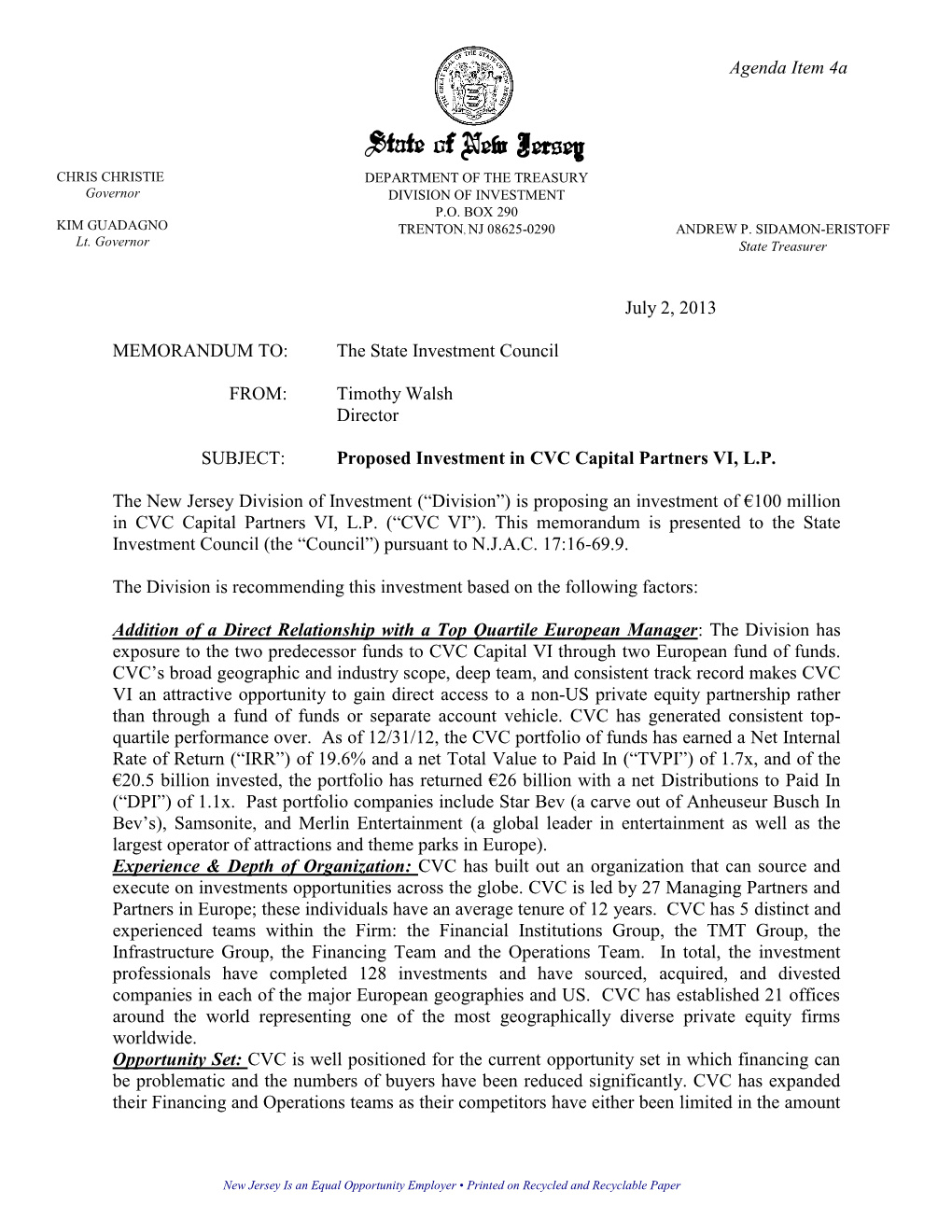 CVC Capital Partners VI, LP Fund