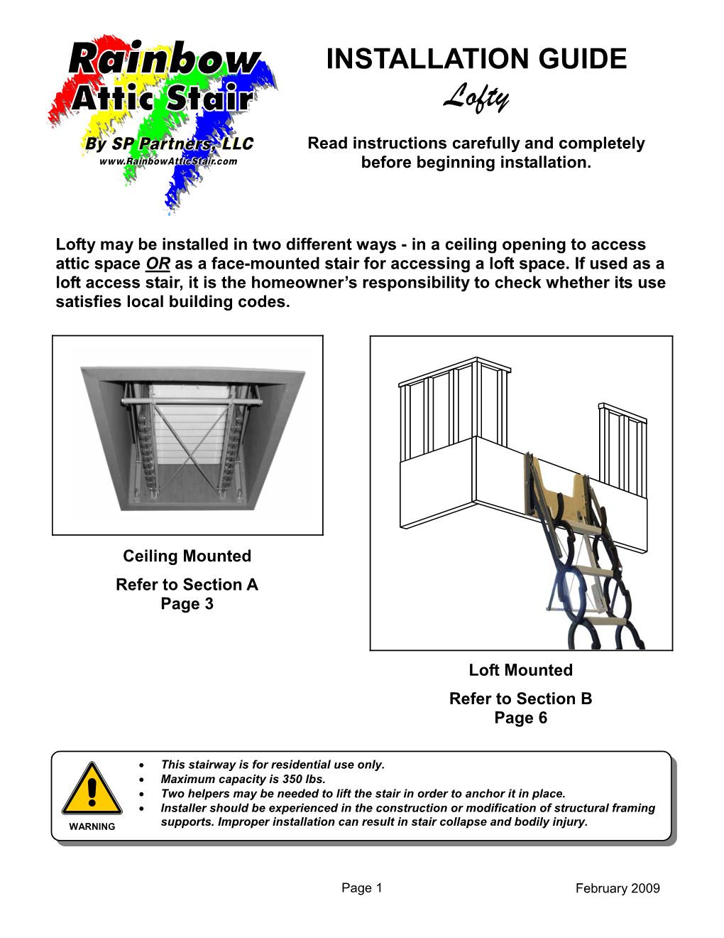 INSTALLATION GUIDE Lofty