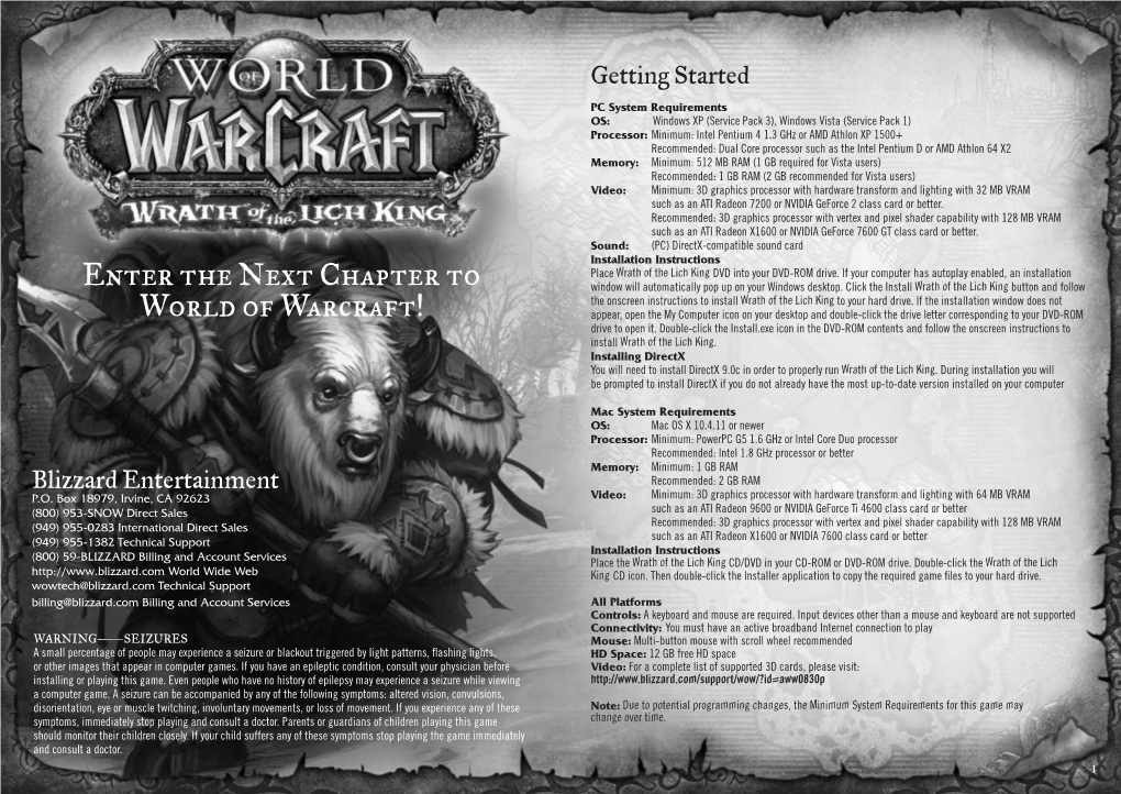 Enter the Next Chapter to World of Warcraft!