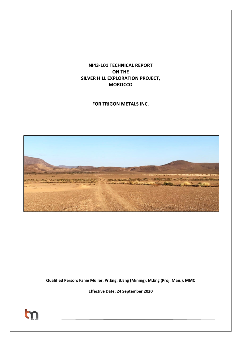 NI43-101 Technical Report on the Silver Hill Copper and Silver Project, Morocco 32