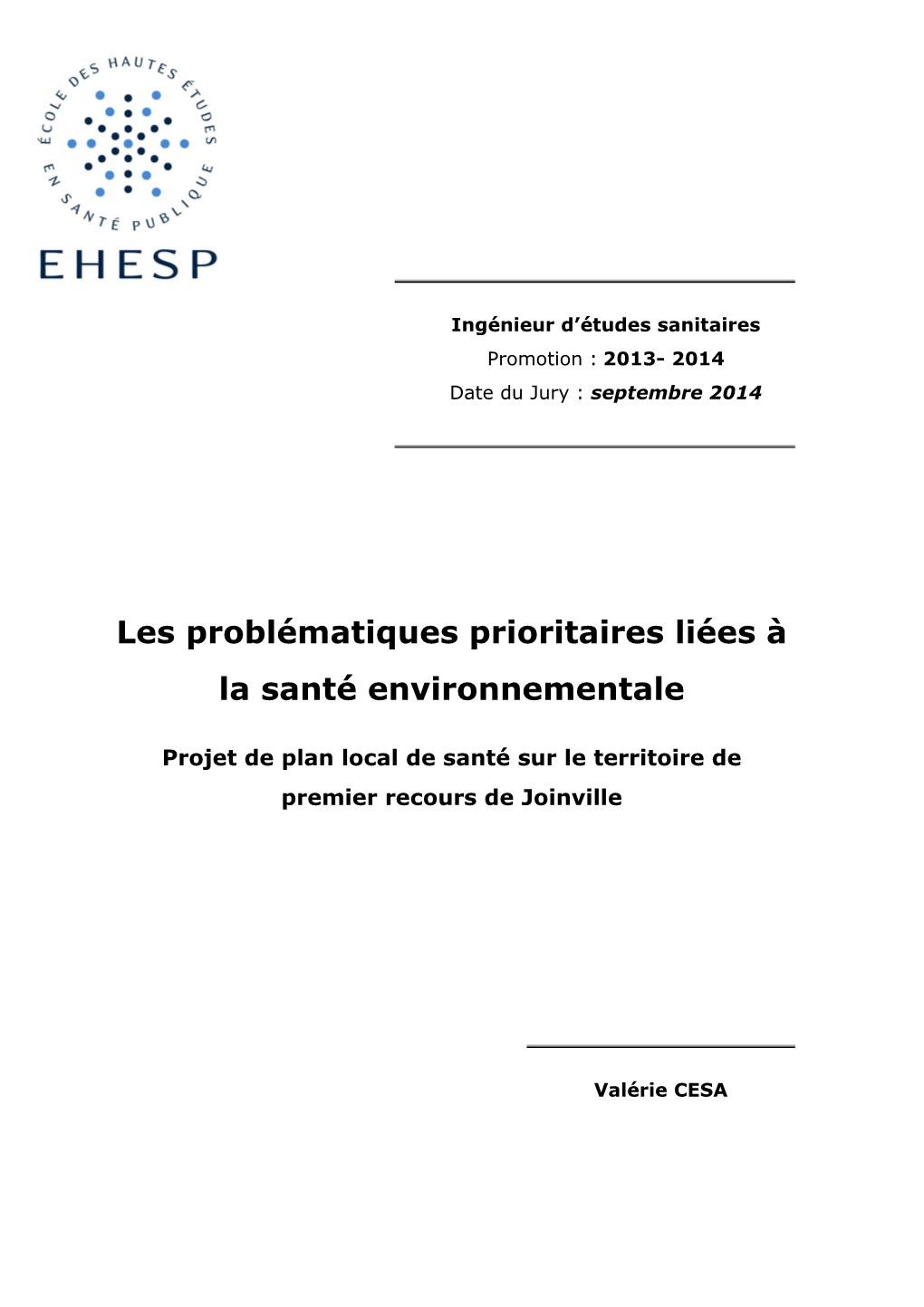 Les Problématiques Prioritaires Liées À La Santé Environnementale