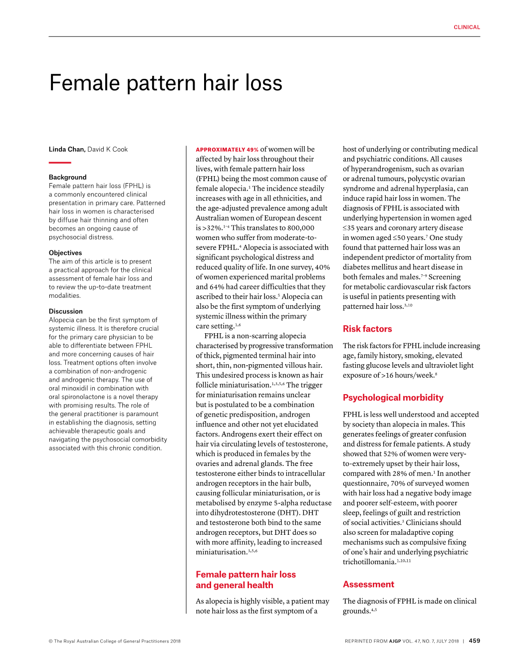 Female Pattern Hair Loss