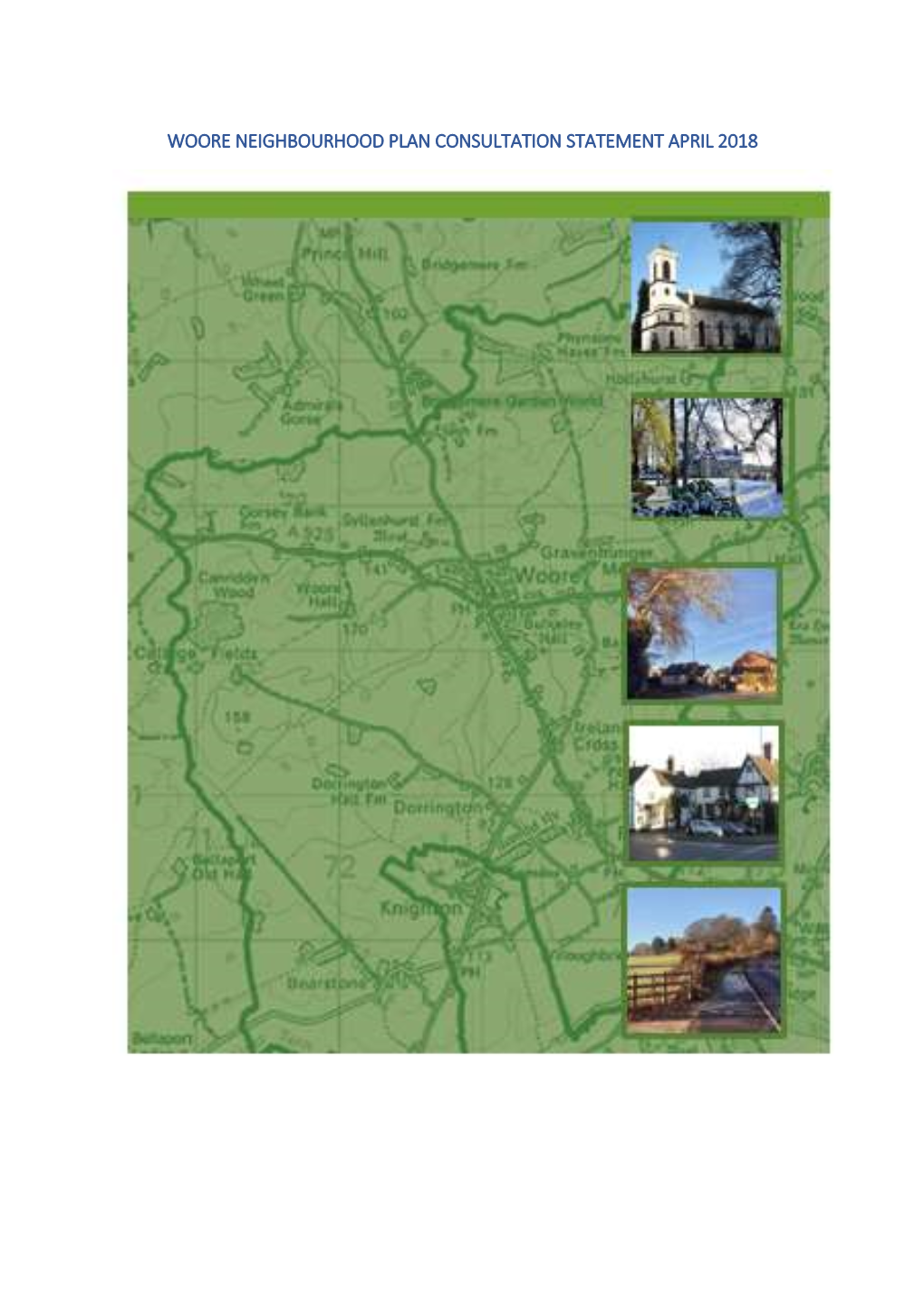 Woore Neighbourhood Plan Consultation Statement April 2018