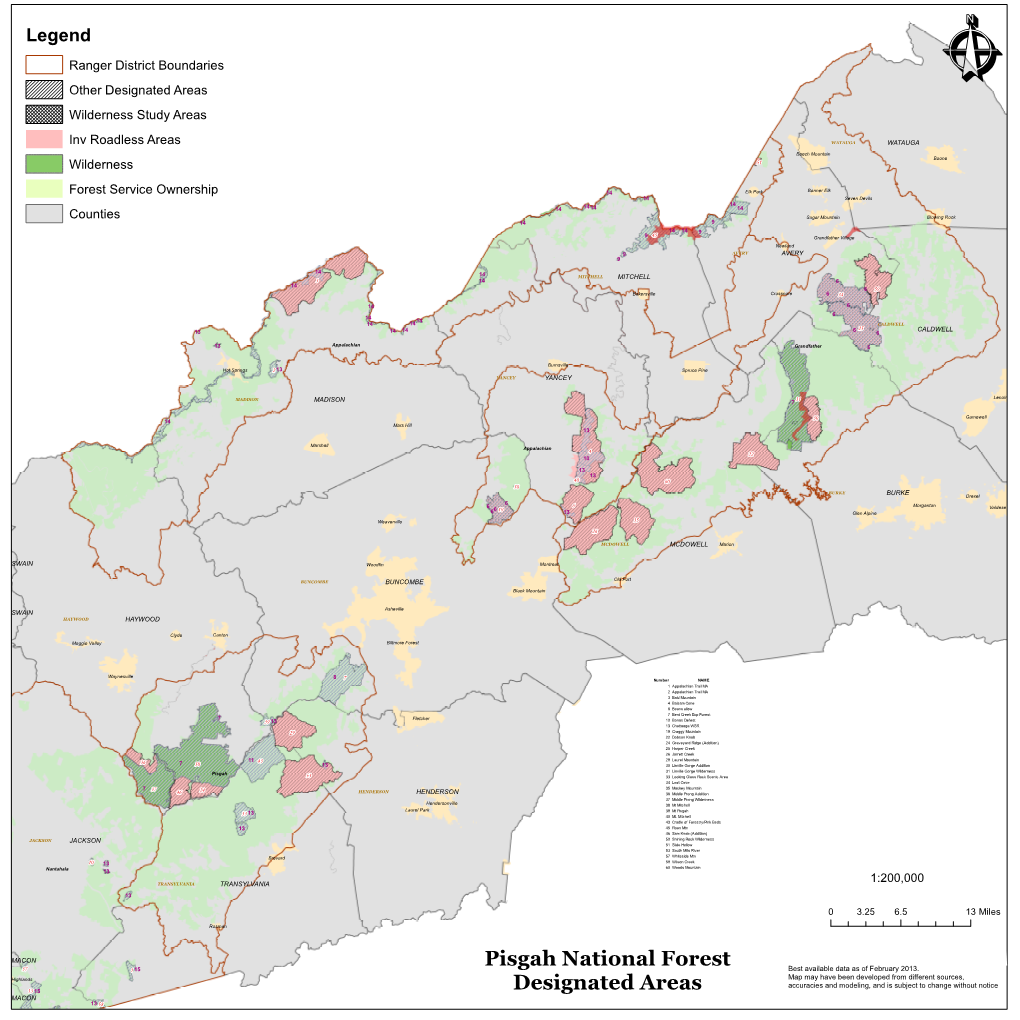 Pisgah National Forest Designated Areas