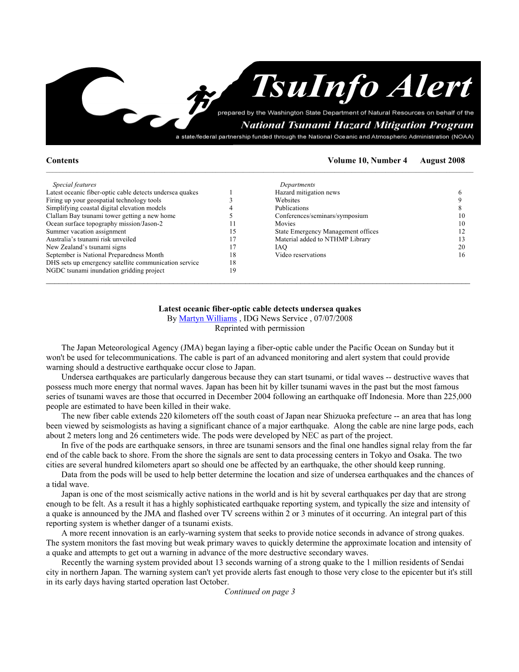 Tsuinfo Alert, August 2008