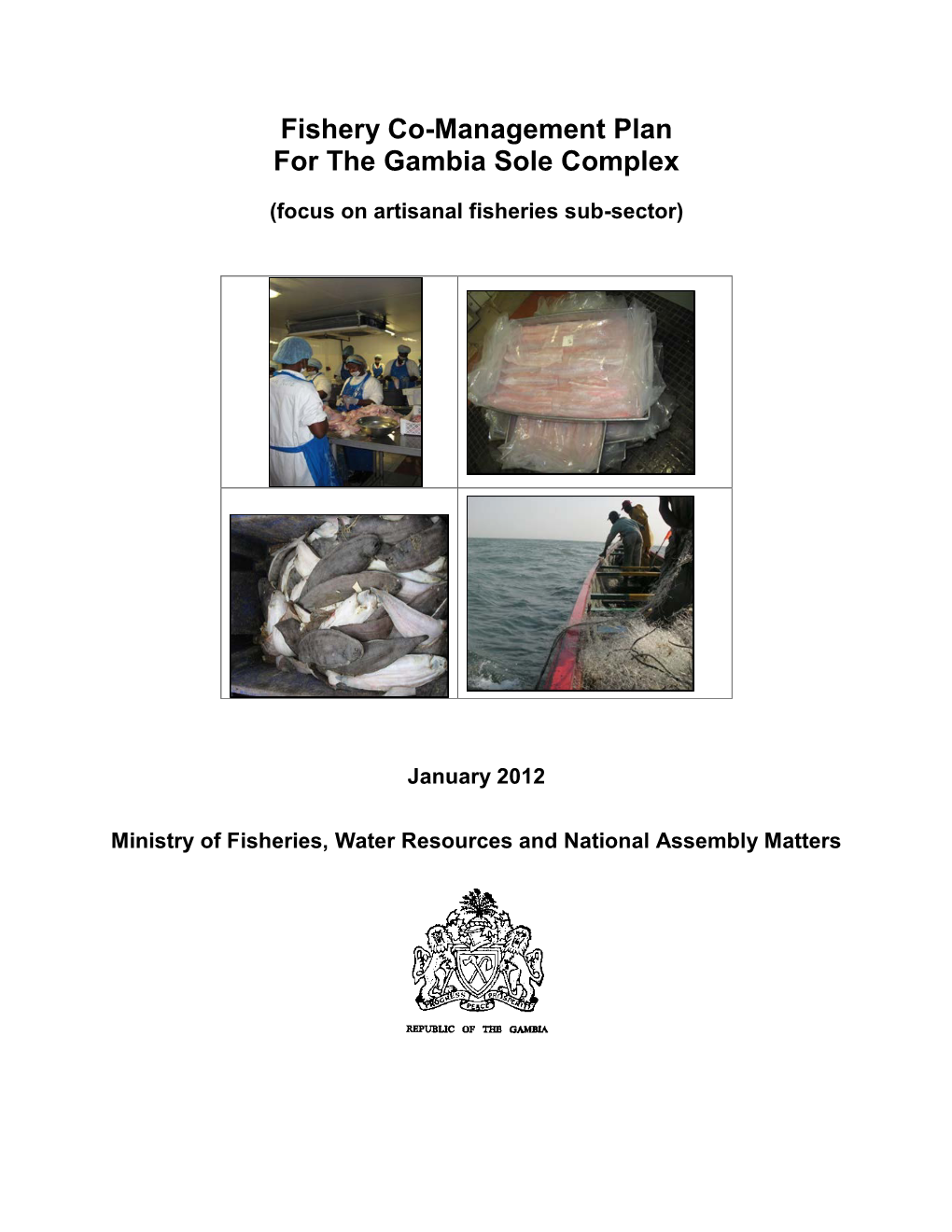 Fishery Co-Management Plan for the Gambia Sole Complex