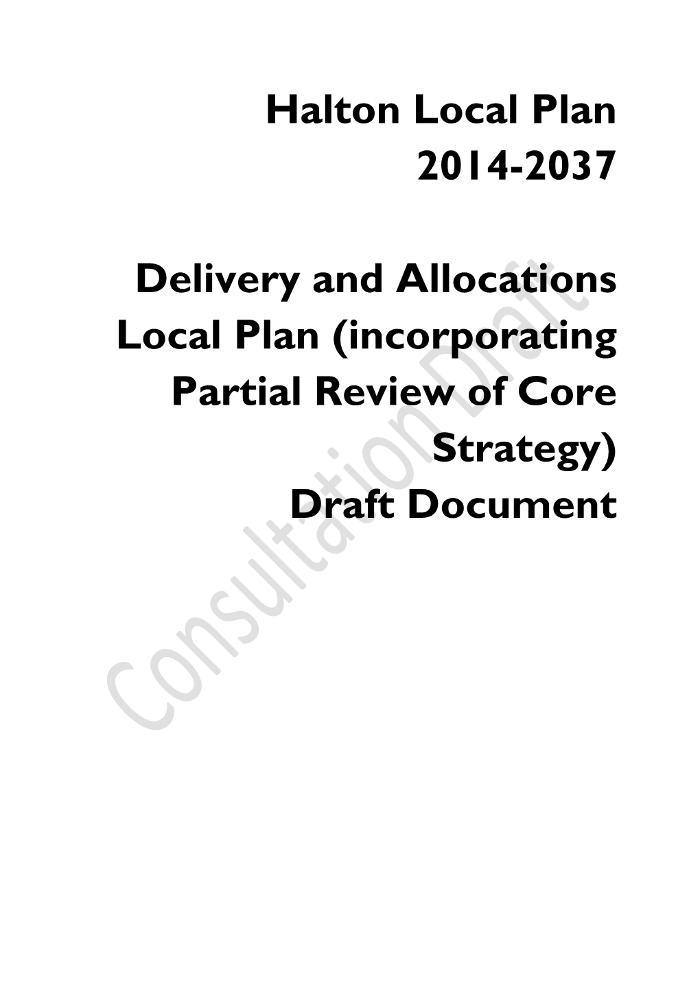 Halton Local Plan 2014-2037 Delivery And