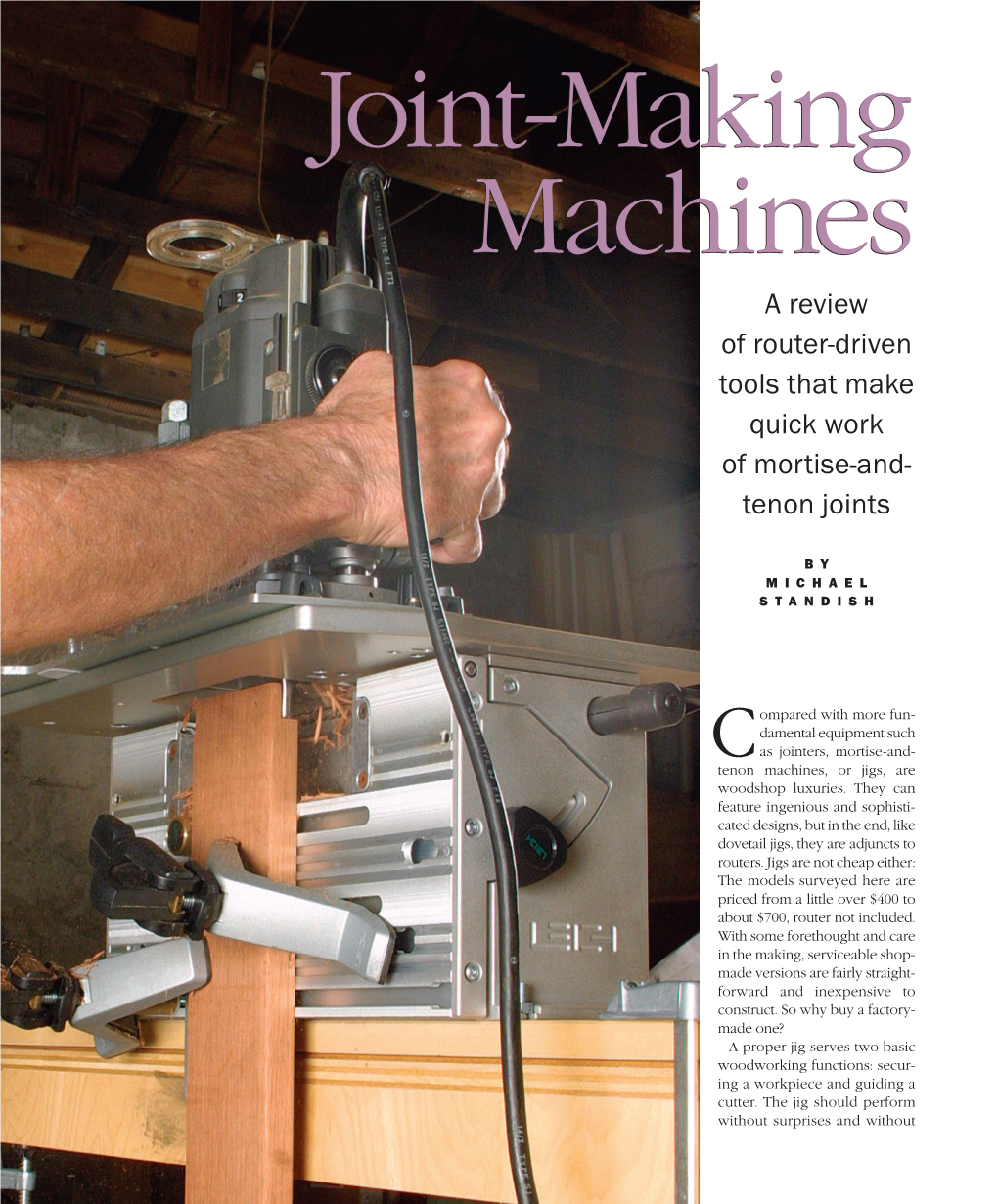 A Review of Router-Driven Tools That Make Quick Work of Mortise-And- Tenon Joints