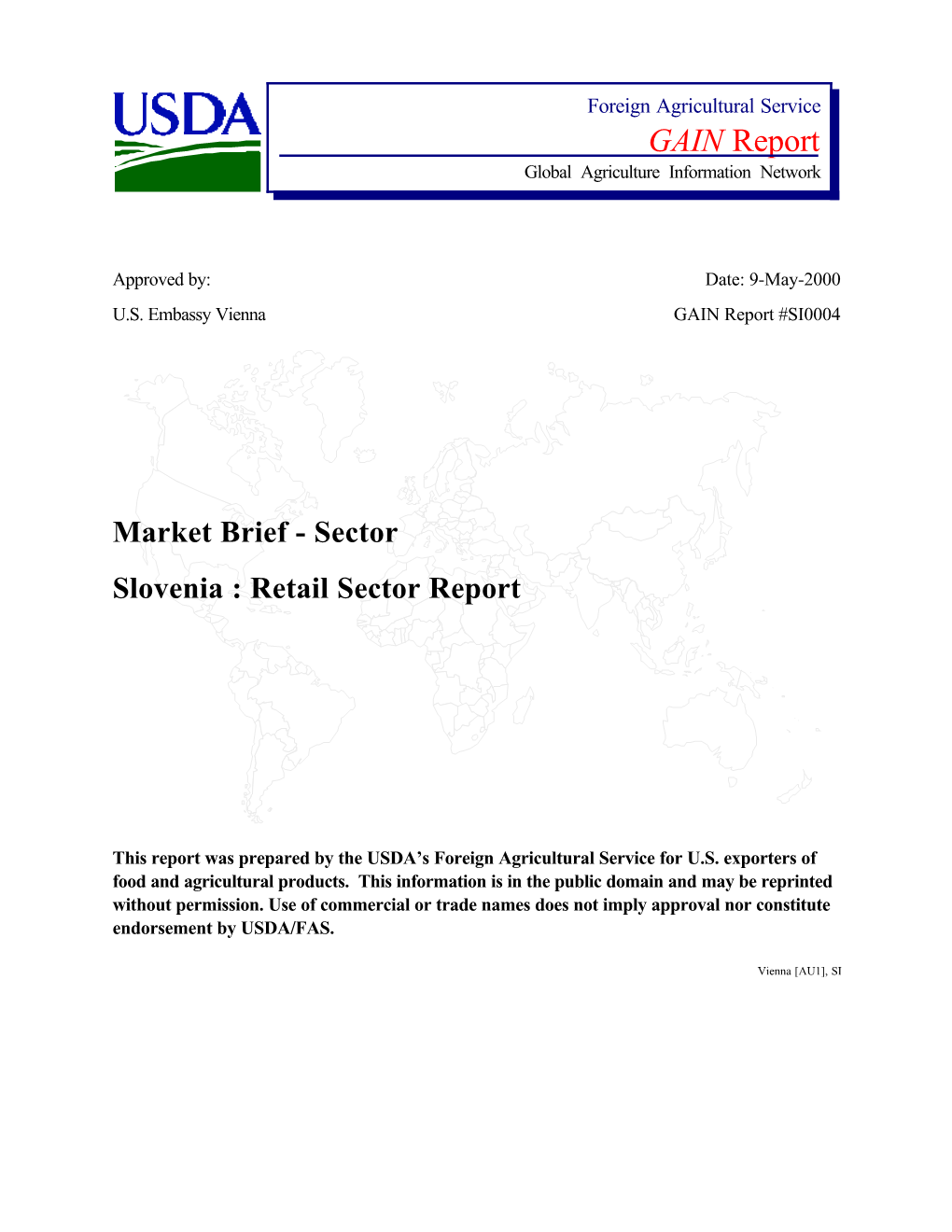 Sector Slovenia : Retail Sector Report