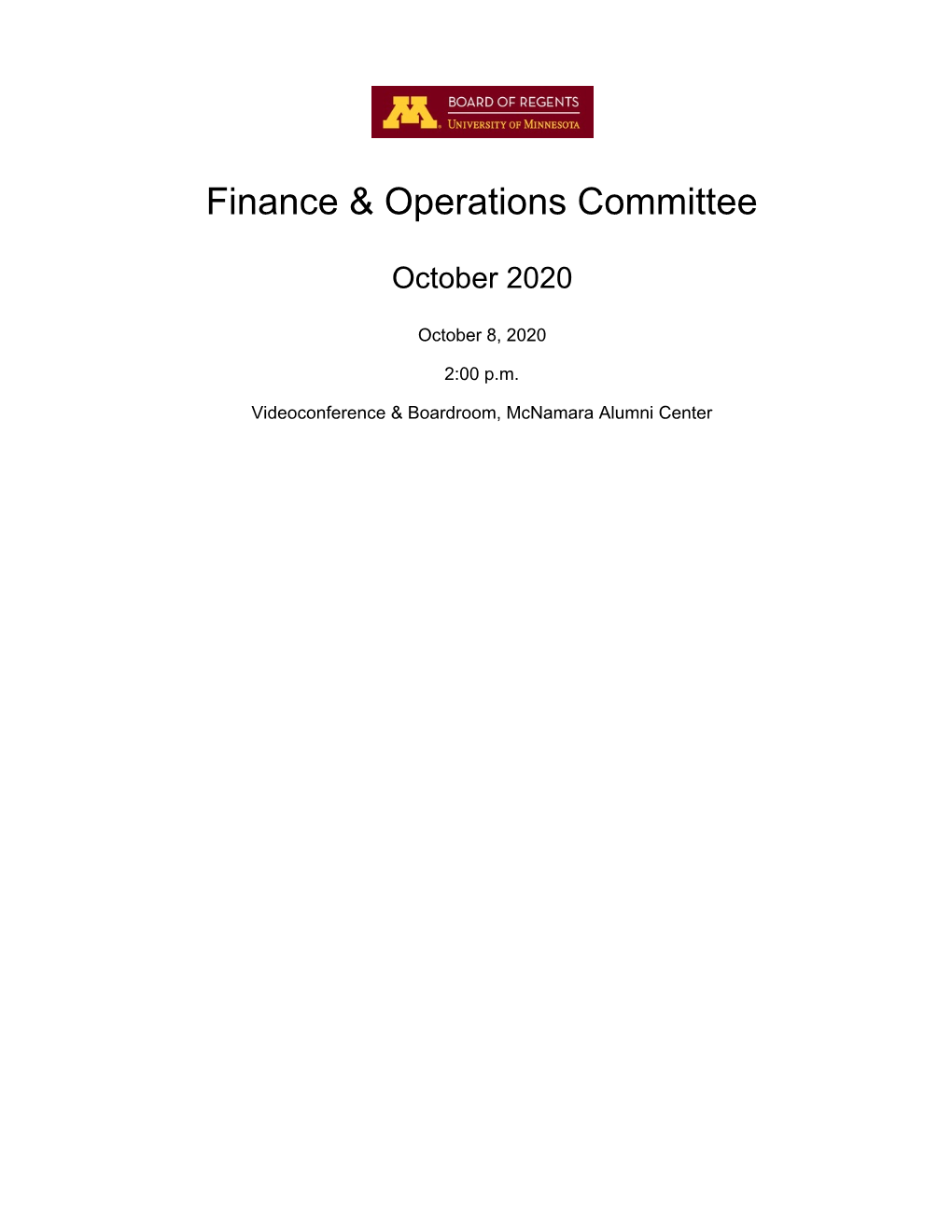 Finance & Operations Committee