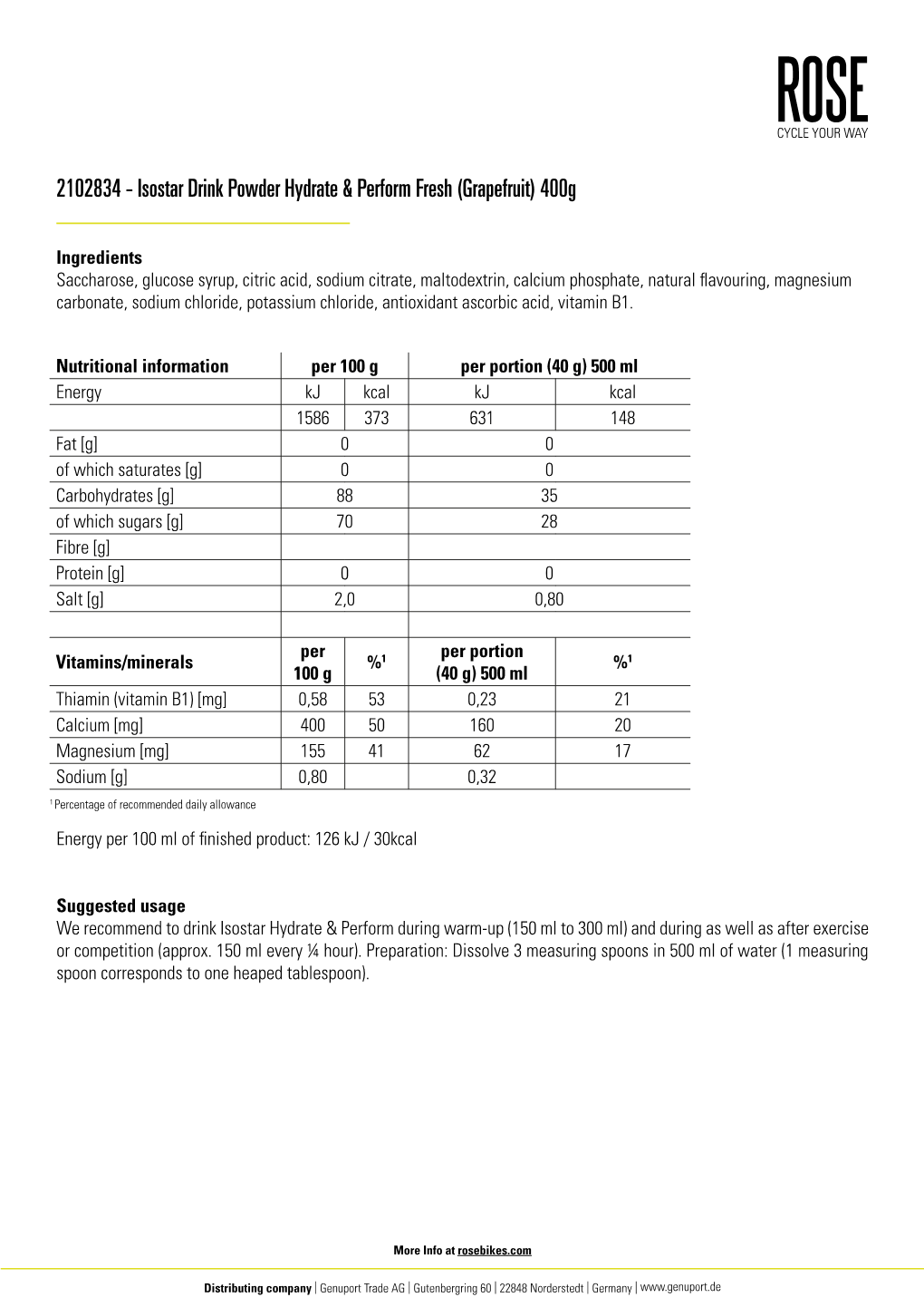 Isostar Drink Powder Hydrate & Perform