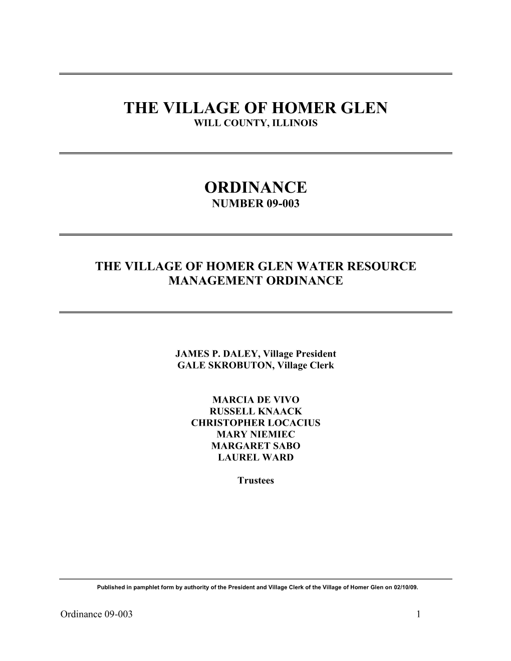 Ordinance 09-003 (PDF)