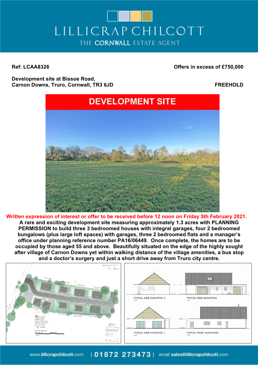 LCAA8326 Offers in Excess of £750000 Development Site At