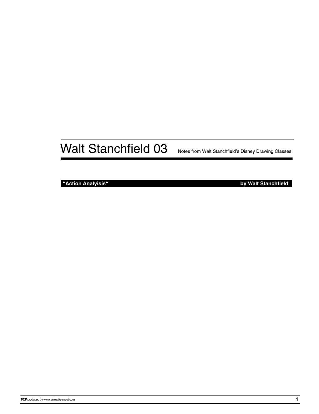 “Action Analyisis“ 1 by Walt Stanchfield