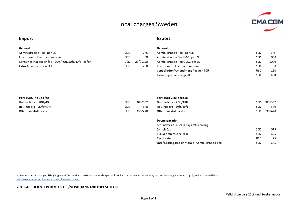 Local Charges Sweden