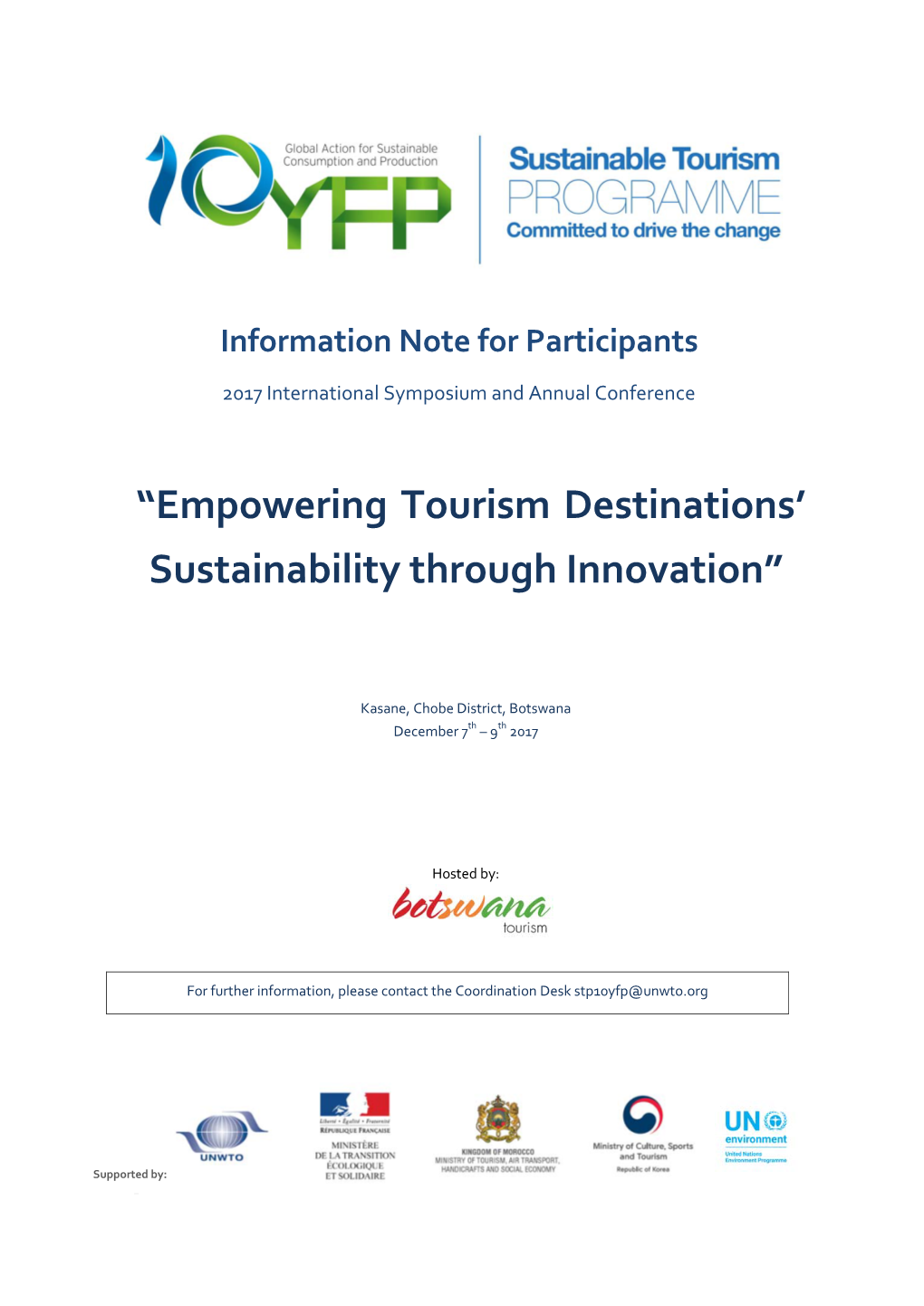 “Empowering Tourism Destinations' Sustainability Through Innovation”