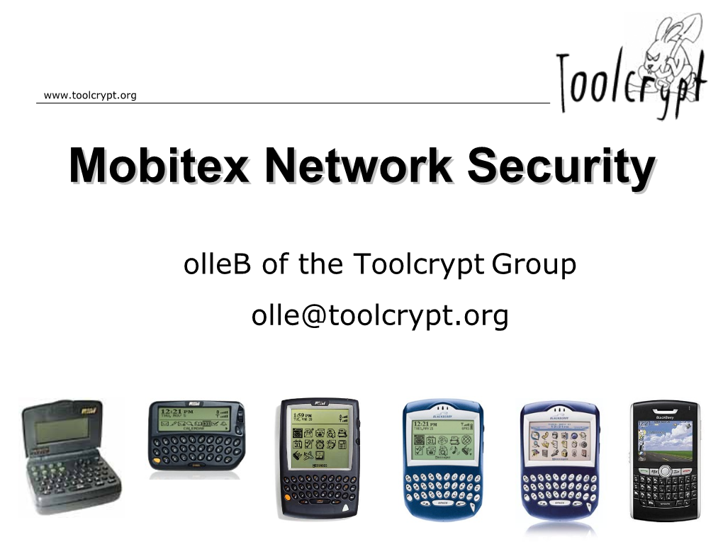 Mobitex Network Security