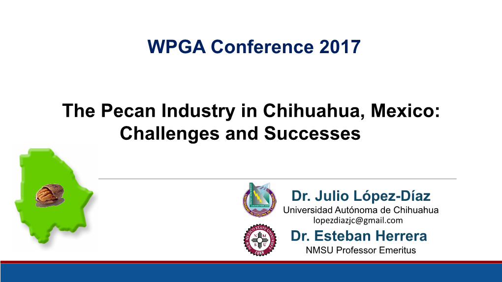 The Pecan Industry in Chihuahua Mexico: Challenges and Successes