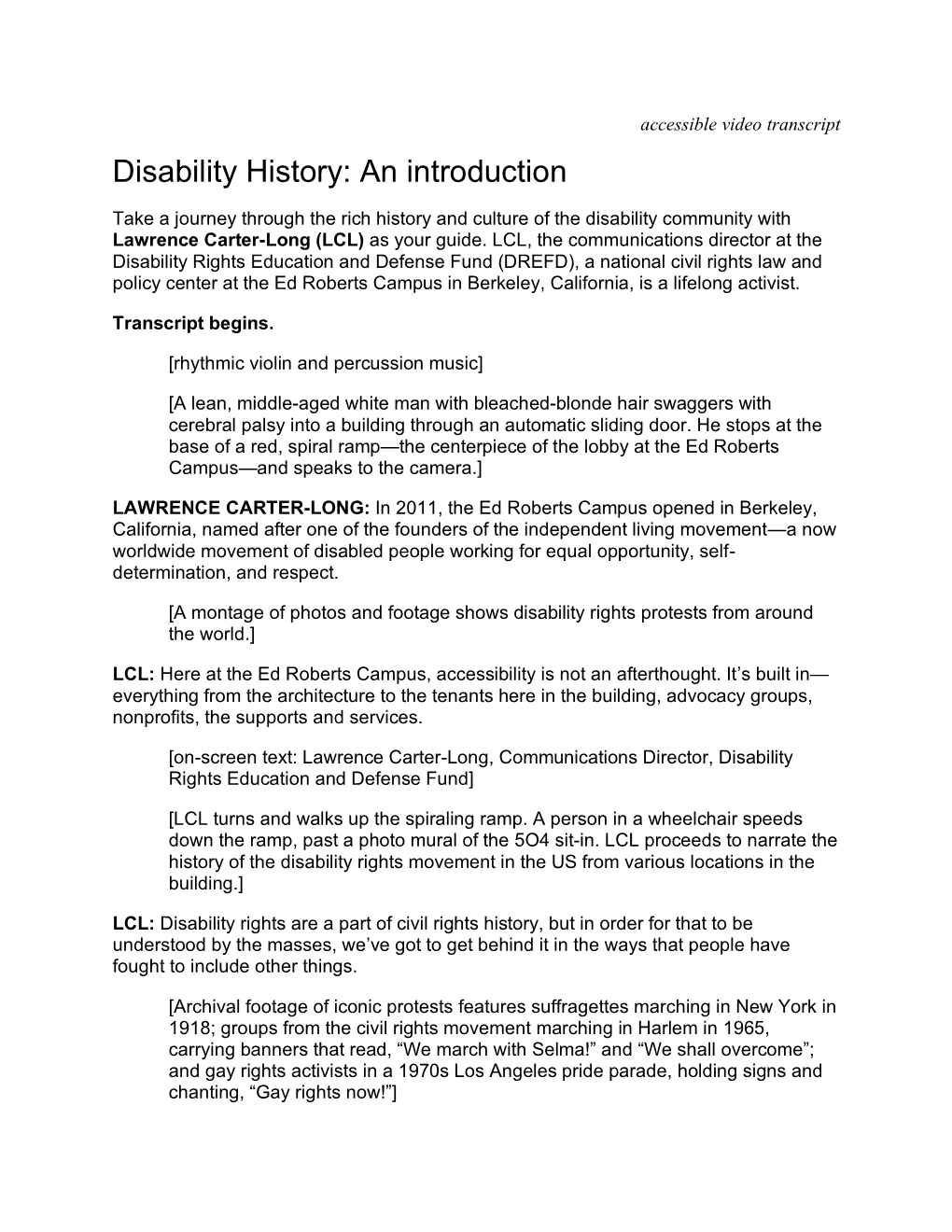 Disability History: an Introduction