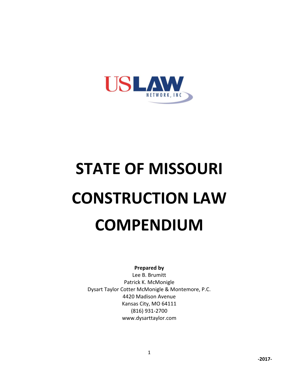 State of Missouri Construction Law Compendium