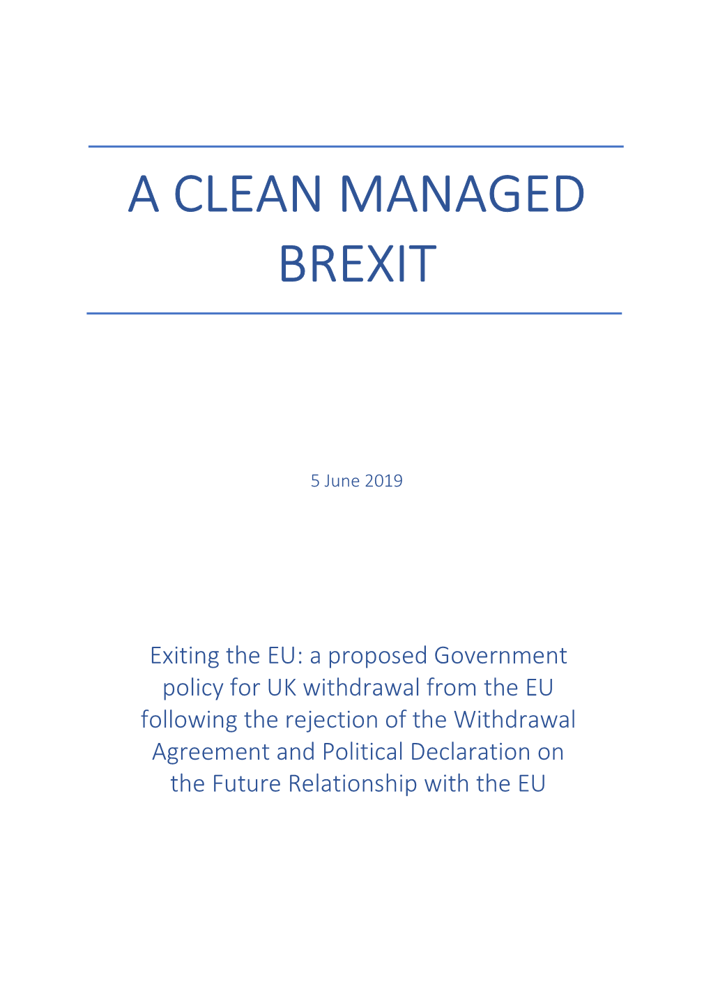 A Clean Managed Brexit