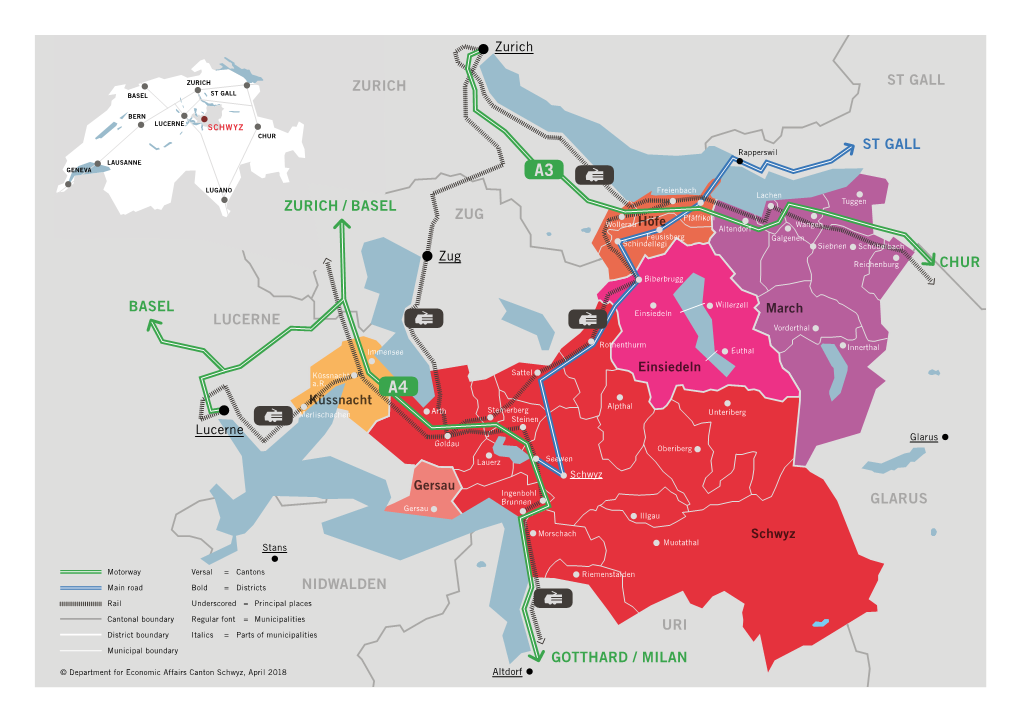 Map Canton Schwyz